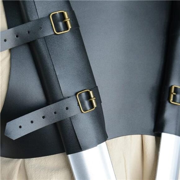 Sword Frog Medieval Faux Leather Back Sheath Holster Vintage Belt Prop Halloween - Picture 4 of 7